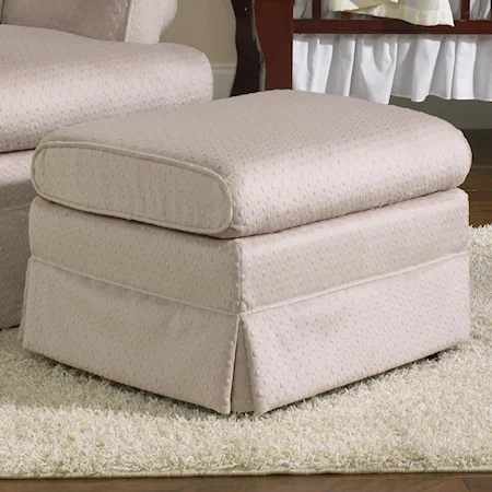 Glide Ottoman with Low Skirt